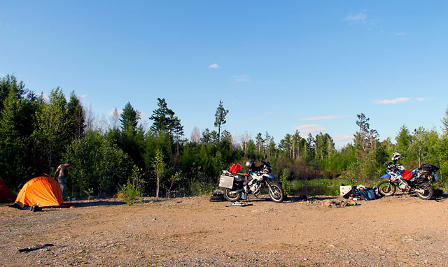 motorcycle camp site russia